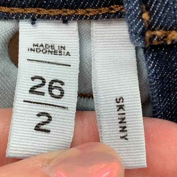 LOFT Jeans 26 / 2 Skinny Dark Wash Inseam 28.5" - Picture 8 of 9